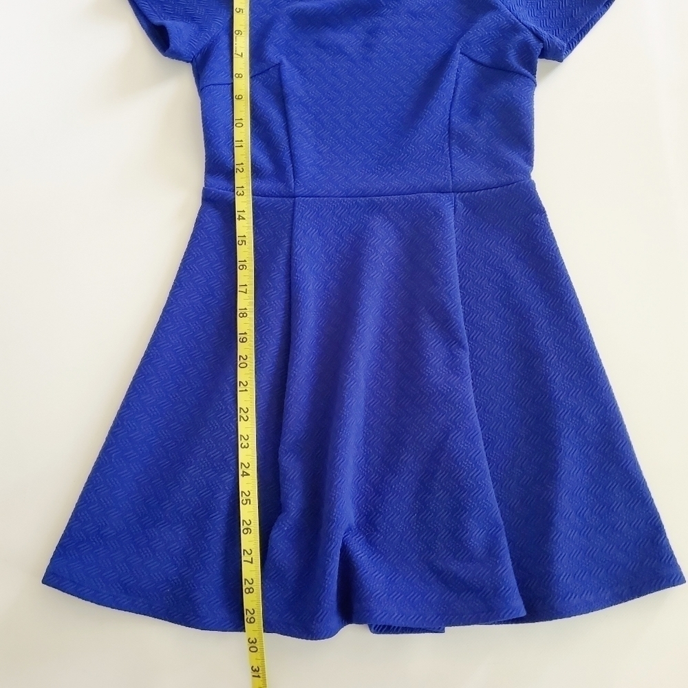 7004 * Forever 21 Skater Dress Blue Size M - Picture 7 of 7